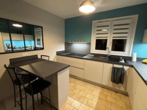 cuisine blanche sans poignée